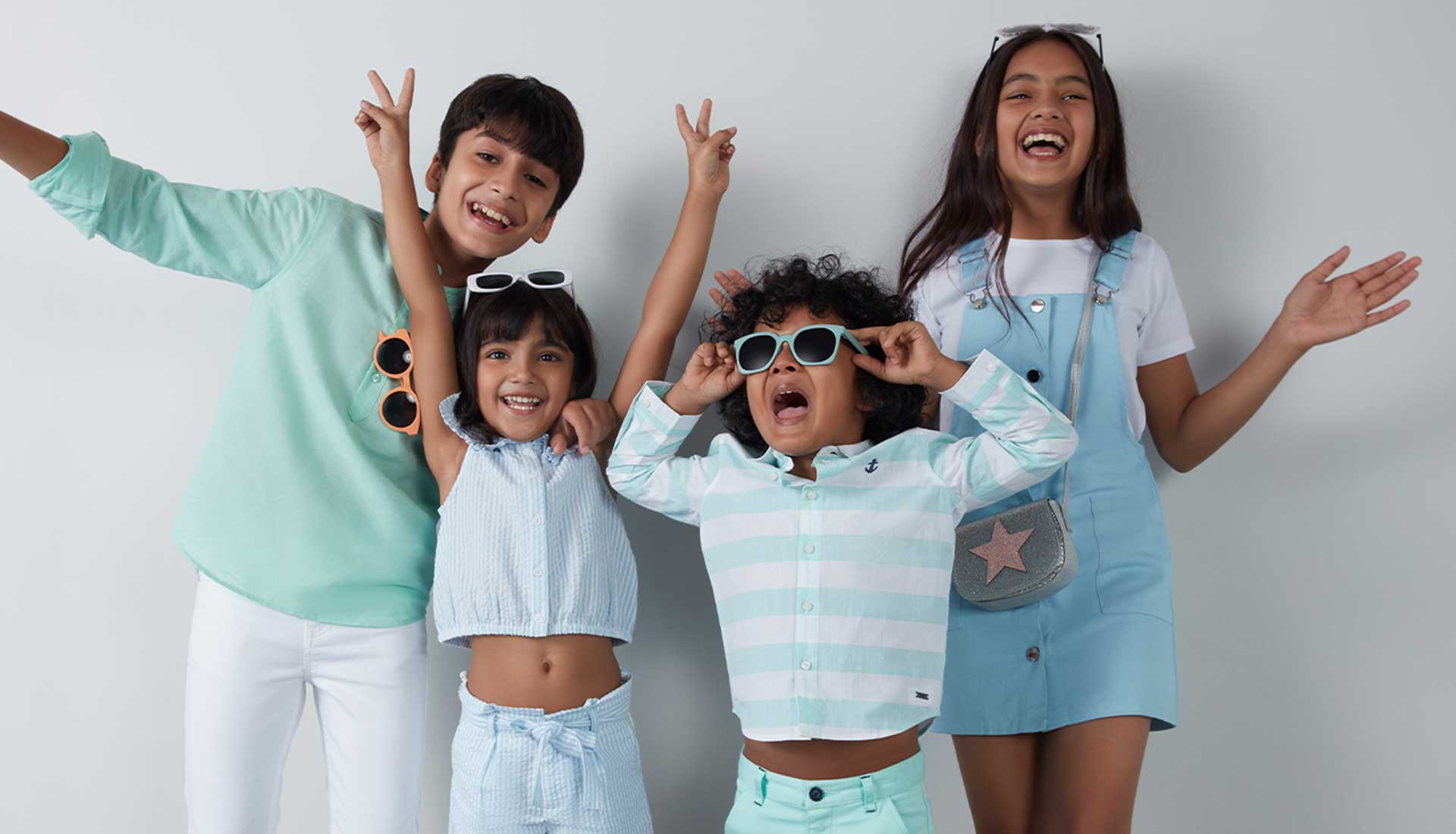 Children laughing outdoors